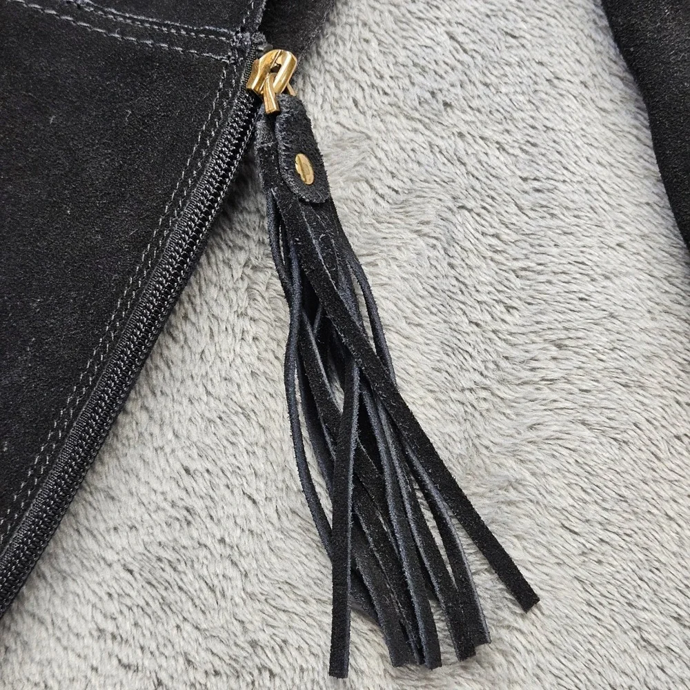 Gibson Ammelia Latimer Black Suede Over The Knee Tassel Boots Womens 9.5M Block‎